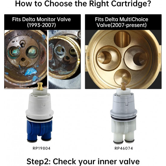 RP19804 Shower Cartridge Replacement for Delta 1300/1400 Series, Compatible with Delta Monitor Rough-in Valve and Single-Hanlde Trim Kit, Include RP22734 Bonnet Nut Replacement RP19804 Shower Cartridge Replacement for Delta 1300/1400 Series, Compatible with Delta Monitor Rough-in Valve and Single-Hanlde Trim Kit, Include RP22734 Bonnet Nut Replacement