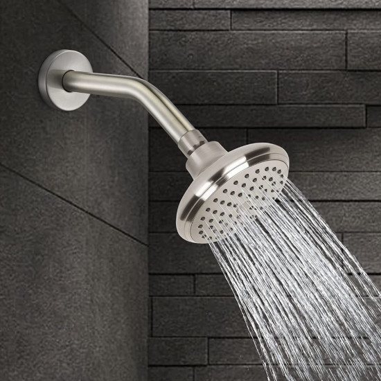 123815-BN Replacement For Moen 8 Inches Anti-leakage Ceiling Wall Mounted Bend Accessories-Basic Shower Arm and Flanged,Made of Solid Brass,Brushed Nickel 123815-BN Replacement For Moen 8 Inches Anti-leakage Ceiling Wall Mounted Bend Accessories-Basic Shower Arm and Flanged,Made of Solid Brass,Brushed Nickel